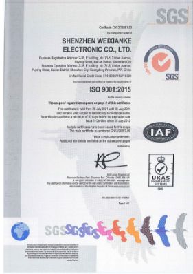 ISO9001 Quality System Certificate